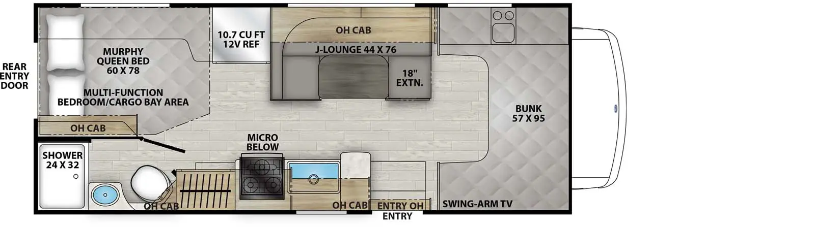 220XG - Ford 350 Floorplan Image